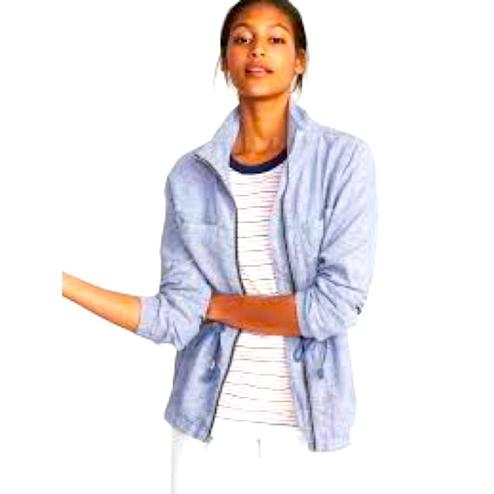 Old Navy Women’s Chambray Linen-blend Field Jacket - Picture 3 of 14